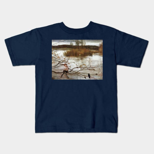 The Beautiful is Fled - Charles Sims Kids T-Shirt by forgottenbeauty